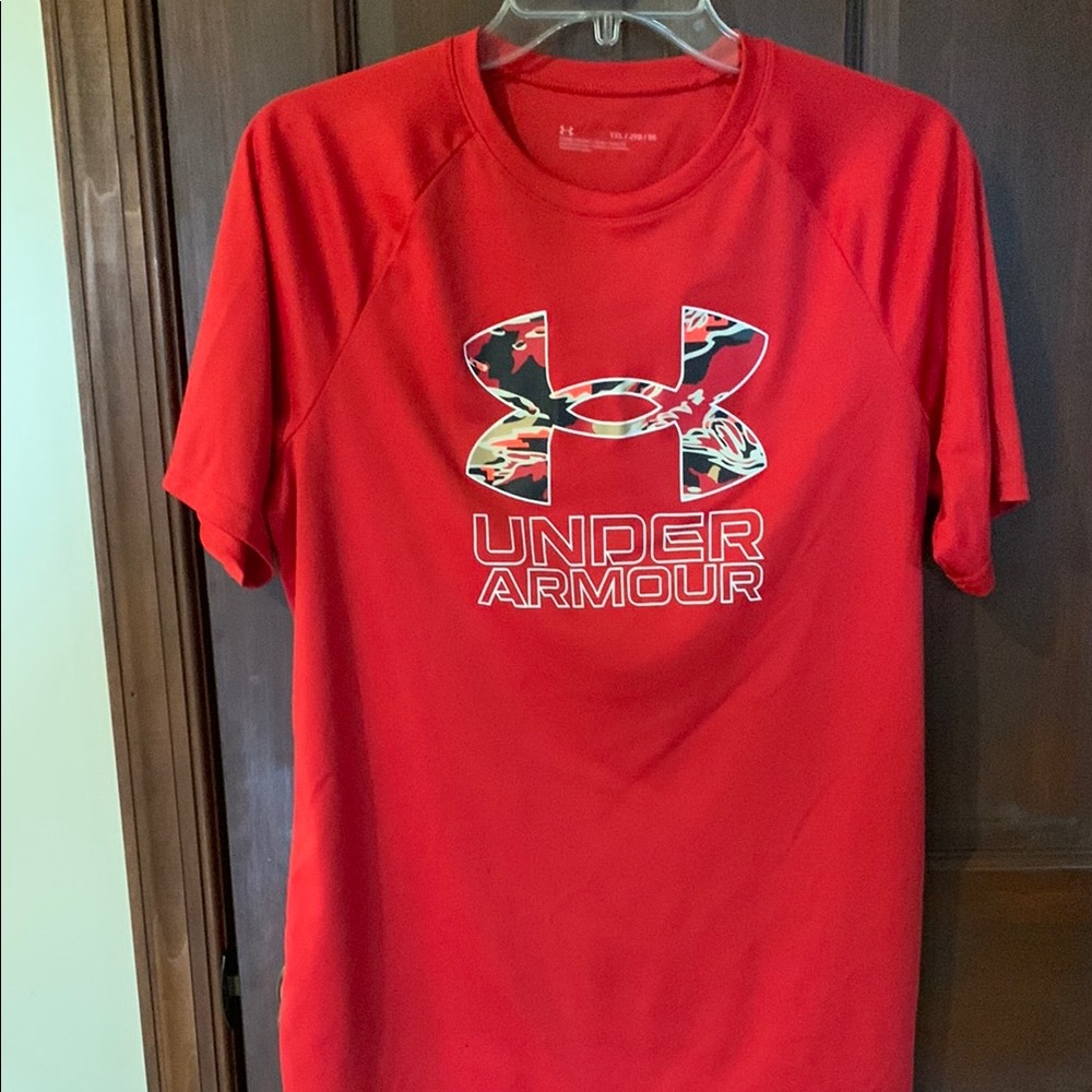 Under Armour Red Tee with Graphic Logo